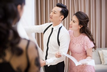 MC Thành Trung lịch lãm cùng vợ thử váy trước hôn lễ