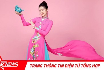 Á hậu Lý Kim Thảo khoe dáng mảnh mai trong tà áo dài dịp trung thu