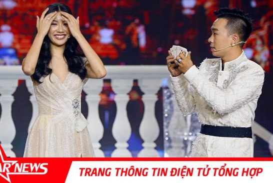 Á hậu Thúy Vân e thẹn khi bất ngờ trở thành bạn diễn của ảo thuật gia điển trai