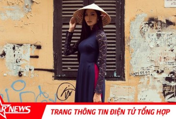 Hoàng Thùy thướt tha trong tà Áo dài dạo phố Sài Gòn