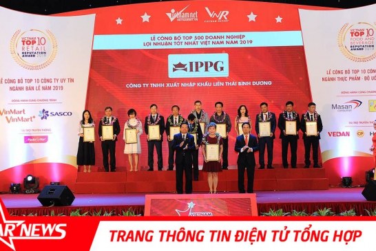 IPPG lọt Top 500 Doanh nghiệp lợi nhuận tốt nhất  Việt Nam 2019