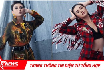 Không khác gì siêu mẫu, Mỹ Khôi – Thu Trang thần thái trong các thiết kế Denim của V-Sixtyfour