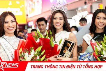 Top 3 Hoa hậu Hoàn vũ Việt Nam 2019 rạng rỡ tại sân bay Tân Sơn Nhất