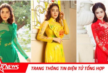 Á hậu Lý Kim Thảo diện áo dài xuân của NTK Tommy Nguyễn