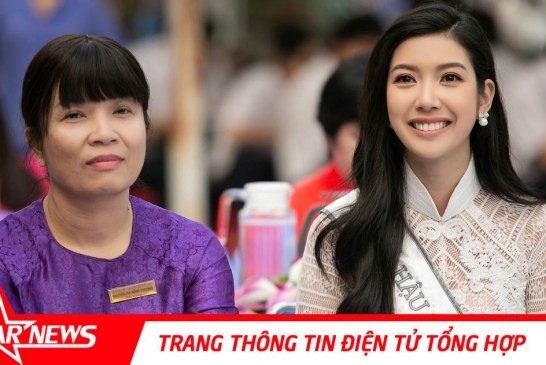 Á hậu Thúy Vân về trường cũ trao học bổng