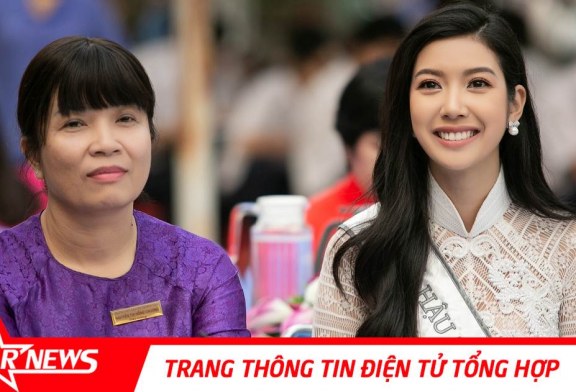 Á hậu Thúy Vân về trường cũ trao học bổng