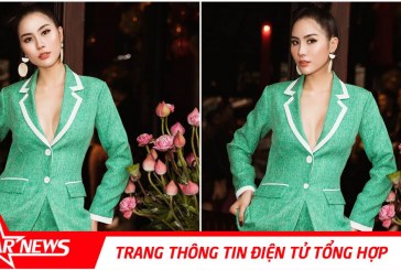 Hoàng Hạnh diện vest cá tính khoe chiều cao nổi trội tại sự kiện