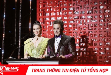 Lý Nhã Kỳ duyên dáng dẫn chương trình cùng MC Thanh Bạch