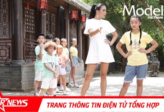 Siêu mẫu Võ Hoàng Yến đích thân hướng dẫn các bé học catwalk tại Model Kid Vietnam