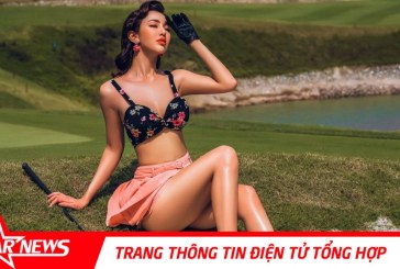 Á hoàng Golf– MC Hải Anh tràn đầy sức sống với phong cách thời trang cổ điển trên sân golf