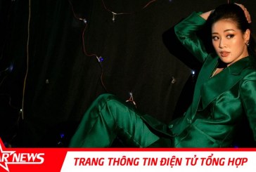 Hoa hậu Khánh Vân diện vest xanh, khoe thần thái cá tính cực ngầu