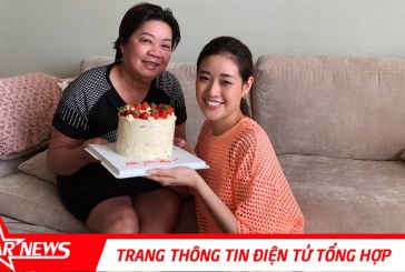 Hoa hậu Khánh Vân tự tay làm bánh sinh nhật tặng mẹ