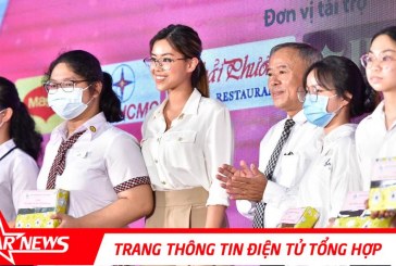 Tiên Nguyễn đại diện tập đoàn IPP trao học bổng Nguyễn Thị Minh Khai