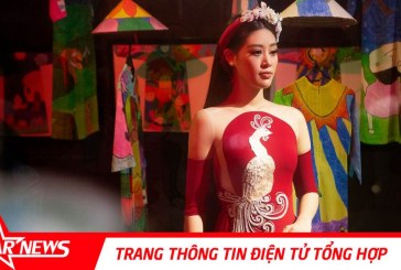 Hoa hậu Khánh Vân khéo khoe vóc dáng trong tà áo dài đỏ