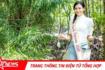 Miss Earth Vietnam 2020 – Thái Thị Hoa trồng cây ở rừng ngập mặn Cần Giờ