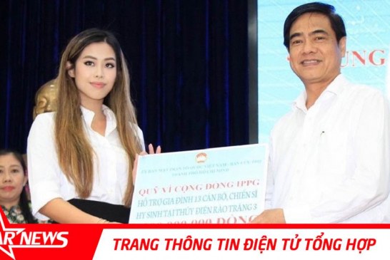 Tiên Nguyễn đại diện IPPG hỗ trợ 3,3 tỷ đồng cứu trợ miền Trung và gia đình 13 cán bộ chiến sĩ hy sinh tại Rào Trăng 3