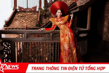 Hoa khôi Khánh My đẹp như bà hoàng trong tà áo dài của Tommy Nguyễn