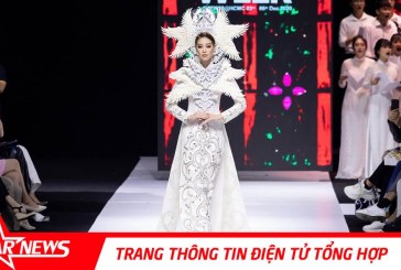 Hoa hậu Khánh Vân diễn vedette, xuất hiện thần thái trong tà áo dài lộng lẫy