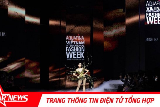 Siêu mẫu Anh Thư tái xuất sàn diễn tại Aquafina Vietnam International Fashion Week