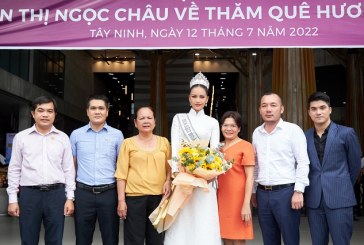 Hoa hậu Ngọc Châu rạng rỡ trong tà Áo dài ngày trở về quê hương Tây Ninh